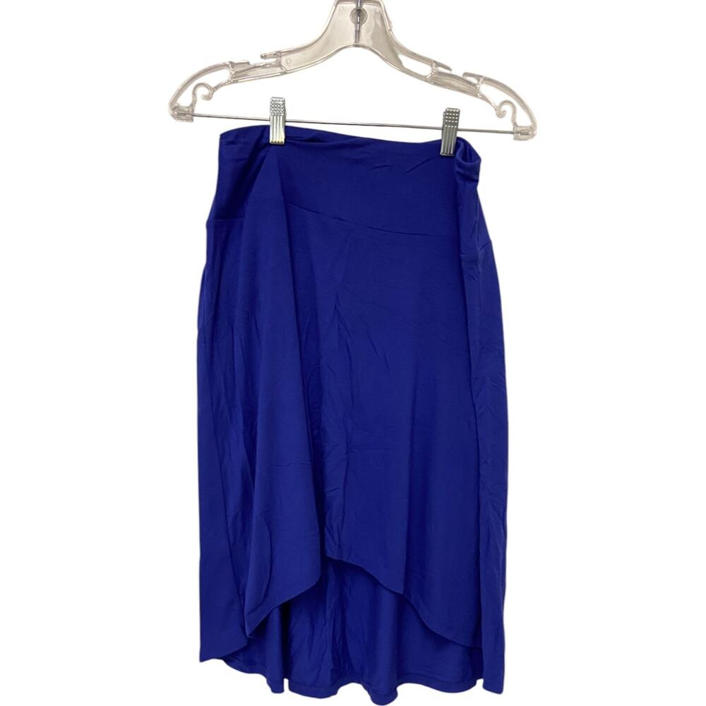 Tommy Bahama Pull On Skirt Womens Small Blue Stretch High Waist Knee Length